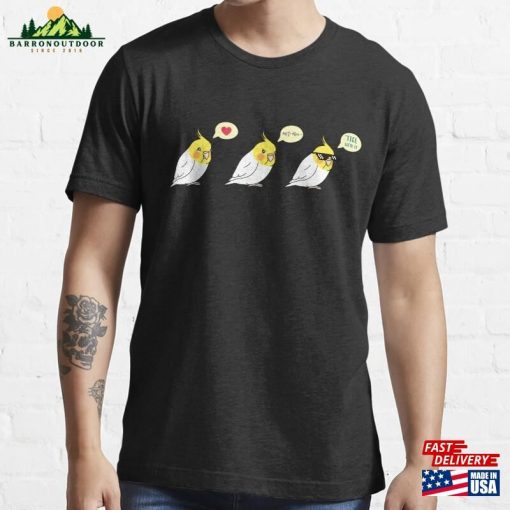 Chubby Lutino Cockatiel Love Angry Cool Essential T-Shirt Classic Unisex