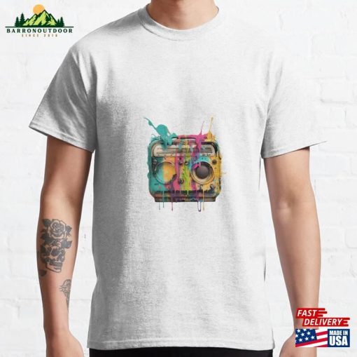 Colorful Retro Radio Sticker Classic T-Shirt Hoodie Sweatshirt