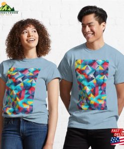 Colourful Geometric Pattern Classic T-Shirt Hoodie 2 Colourful Geometric Pattern Classic T Shirt Hoodie 3