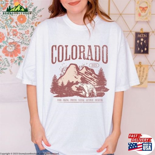 Comfort Colors Colorado T-Shirt Retro Custom National Park Graphic Shirt Personalized 2023 Summer Vacation Girls Trip Unisex