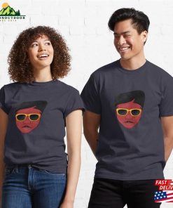 Cool Cute Fashion Man With Unique Hair Style And Mustache Classic T-Shirt Sweatshirt