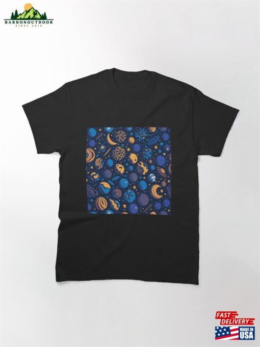 Cosmic Wonders Stellar Patterns And Planetary Designs Classic T-Shirt Unisex