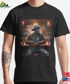 Cowboy Astronaut Inside A Saloon 3 Classic T Shirt Sweatshirt Hoodie 1