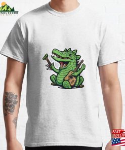 Crocodile Playing Instrument Classic T-Shirt Hoodie Sweatshirt