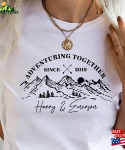 Custom Name Camping Trip Shirt Personalized Adventuring Together Mountain Hiking Hoodie Classic
