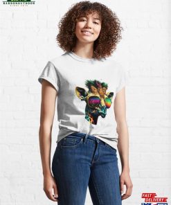 Cute Funky Giraffe Sticker Classic T-Shirt Unisex 3 Cute Funky Giraffe Sticker Classic T Shirt Unisex 4
