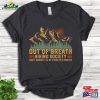 Cute Hiking Shirt Out Of Breath Society Gift For Hiker Colorful Hike Camping Adventure Mountains T-Shirt Classic