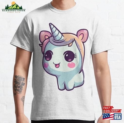 Cute Unicorn In Kawaii Style Classic T-Shirt Sweatshirt