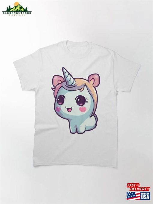 Cute Unicorn In Kawaii Style Classic T-Shirt Sweatshirt