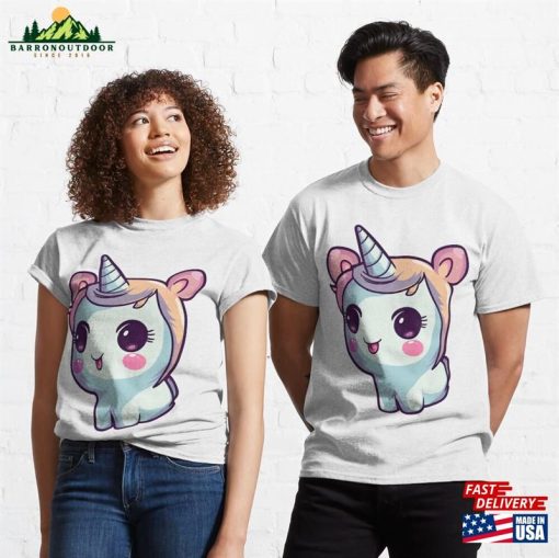 Cute Unicorn In Kawaii Style Classic T-Shirt Sweatshirt