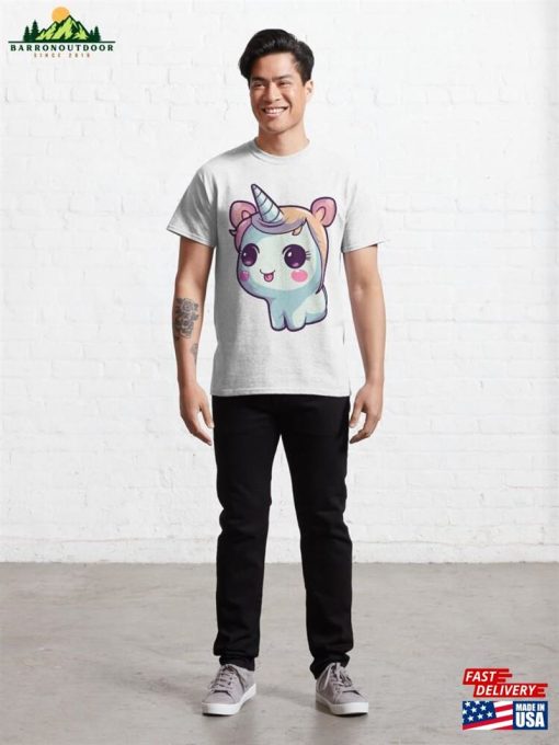 Cute Unicorn In Kawaii Style Classic T-Shirt Sweatshirt