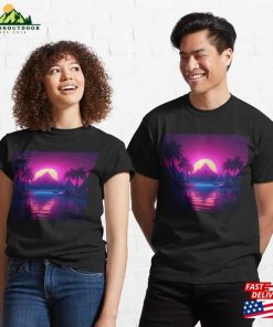 Cyber Oasis Vibrant Synthwave Vibes On The Island Classic T-Shirt Sweatshirt Unisex 2 Cyber Oasis Vibrant Synthwave Vibes On The Island Classic T Shirt Sweatshirt Unisex 3