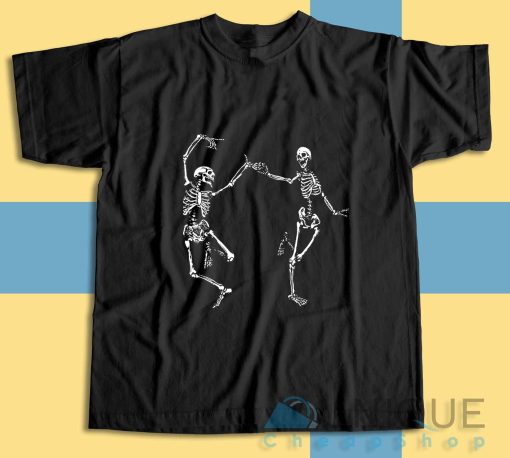 Dancing Skeletons Day of the Dead Halloween T-Shirt Size S-3XL