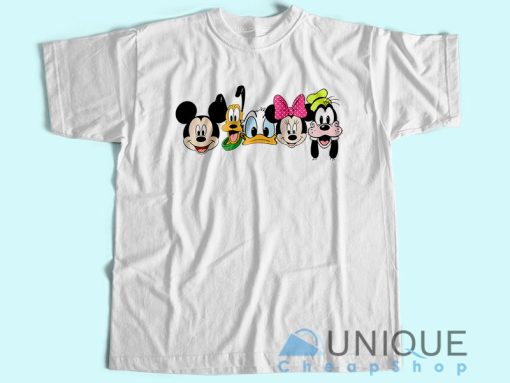 Disney Mickey And Friends T-Shirt Unisex Tee Shirt Printing Size S-3XL