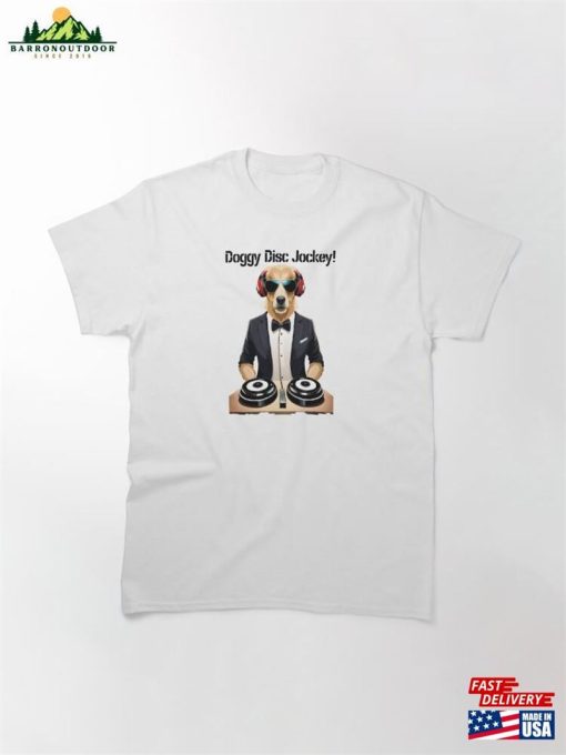 Dj Woof Hilarious Doggy Disc Jockey Golden Retriever T-Shirt Classic