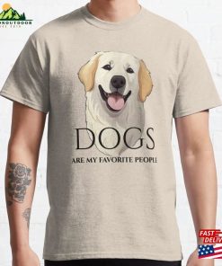 Dogs Are My Favorite People Funny Retriever Dog T-Shirt Classic Hoodie