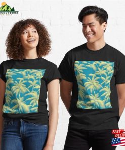 Exotic Hawaiian Palm Tree Pattern Tropical Island Theme Throw Pillow Classic T Shirt Unisex Sweatshirt 3