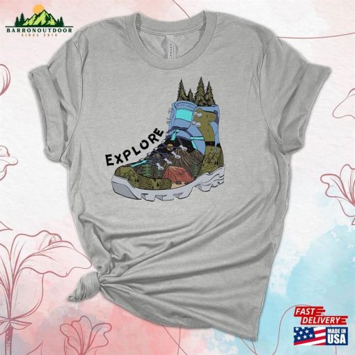 Explore Hiking Boots Camping Shirt Hoodie Sweatshirt