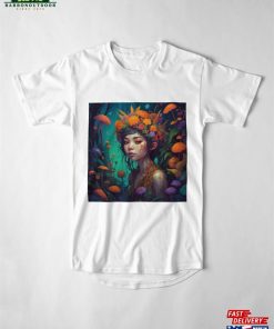 Fairy In A Mushroom Forest Long T Shirt Classic Hoodie 3