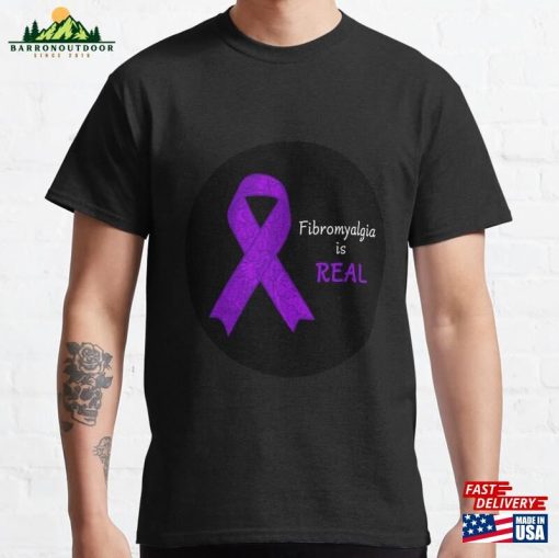 Fibromyalgia Awareness Ribbon Art Classic T-Shirt Sweatshirt