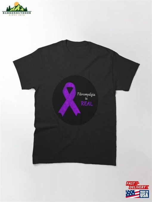 Fibromyalgia Awareness Ribbon Art Classic T-Shirt Sweatshirt