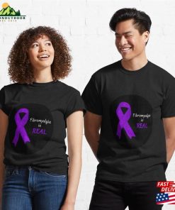 Fibromyalgia Awareness Ribbon Art Classic T Shirt Sweatshirt 3