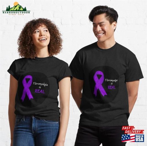 Fibromyalgia Awareness Ribbon Art Classic T-Shirt Sweatshirt