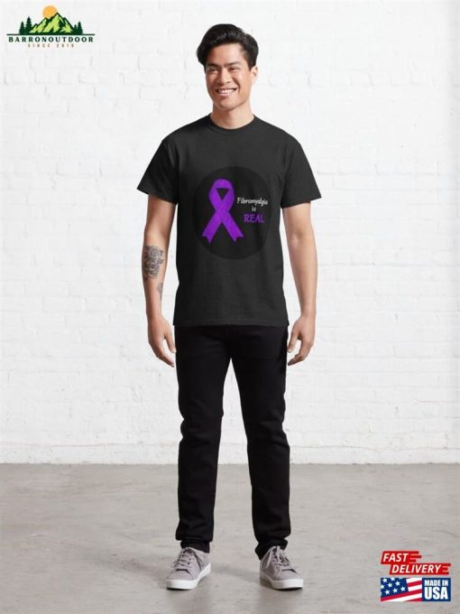 Fibromyalgia Awareness Ribbon Art Classic T-Shirt Sweatshirt