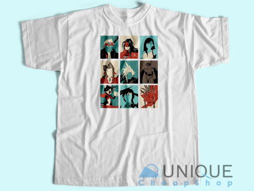 Final Fantasy Characters T-Shirts Adult For Women Or Men Size S To XL