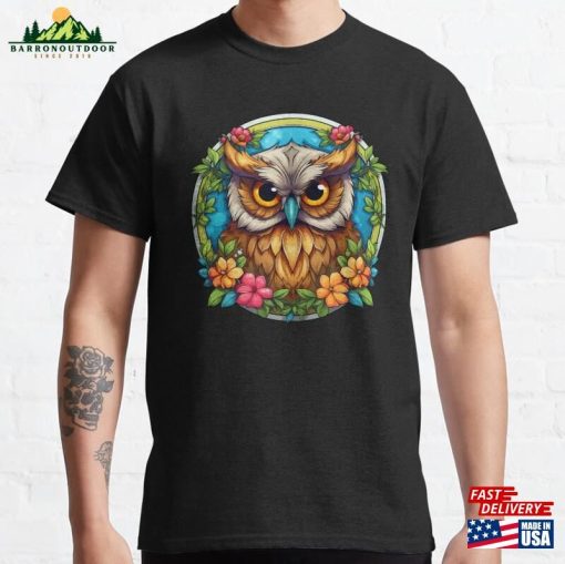 Floral Owl Classic T-Shirt Hoodie