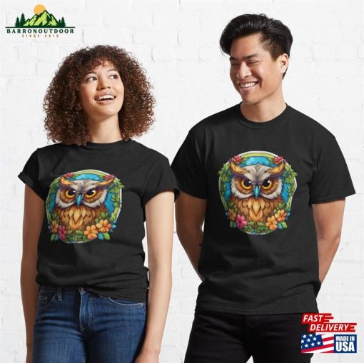 Floral Owl Classic T-Shirt Hoodie