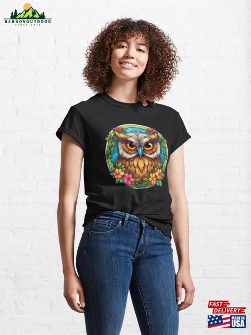 Floral Owl Classic T-Shirt Hoodie