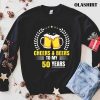 Funny Cheers And Beers To My 50 Years 50th Birthday Funny T-shirt