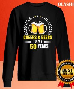 Funny Cheers And Beers To My 50 Years 50th Birthday Funny T-shirt