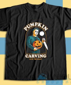 Get It Now! Pumpkin Carving With Michael T-Shirt Size S-3XL