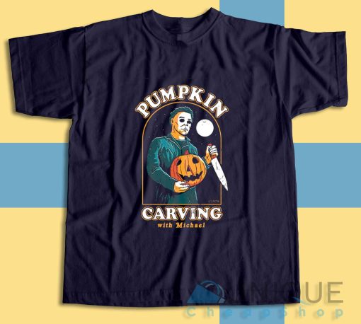 Get It Now! Pumpkin Carving With Michael T-Shirt Size S-3XL