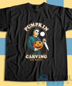 Get It Now! Pumpkin Carving With Michael T Shirt Size S 3XL 3