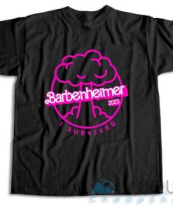 Get Now ! Barbenheimer I Survived T-Shirt Size S-3XL