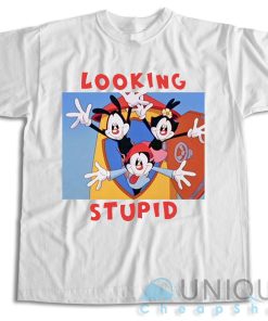 Get Now ! Looking Stupid Animaniacs T-Shirt Size S-3XL