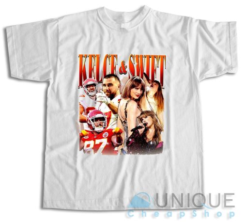 Get Now ! Travis Kelce and Taylor Swift T-Shirt Size S-3XL