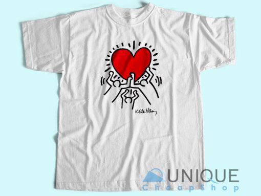 Go bring this home Keith Haring Love T-Shirt Size S – 3XL