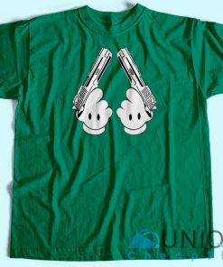 Hand Guns Mickey Mouse T-Shirt