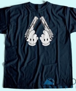 Hand Guns Mickey Mouse T-Shirt