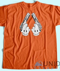 Hand Guns Mickey Mouse T Shirt Adult Size S 3XL Unique Cheap Shop 3