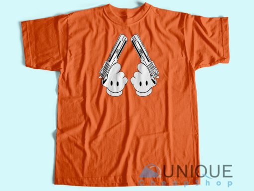 Hand Guns Mickey Mouse T-Shirt
