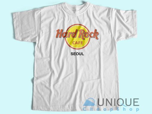 Hard Rock Cafe Seoul T-Shirt Unisex Tee Shirt Printing Size S-3XL