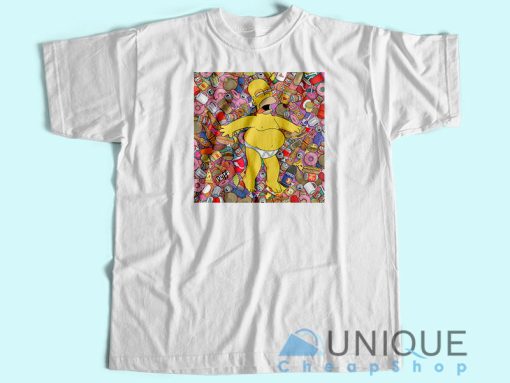 Homer Simpson T-Shirt Unisex Tee Shirt Printing Size S-3XL