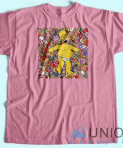 Homer Simpson T-Shirt Unisex Tee Shirt Printing Size S-3XL