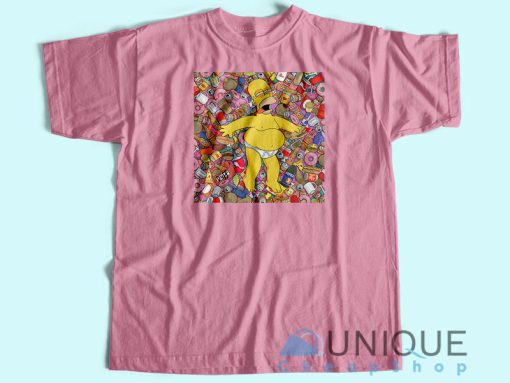 Homer Simpson T-Shirt Unisex Tee Shirt Printing Size S-3XL