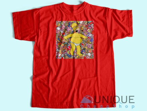 Homer Simpson T-Shirt Unisex Tee Shirt Printing Size S-3XL